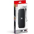 Nintendo Switch-Tasche & -Schutzfolie - Schwarz/Weiß