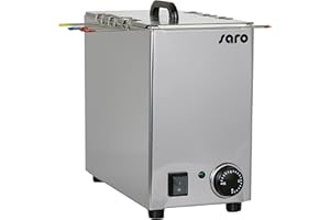 Saro - Damo Cuiseur à Œufs, pour 6 Œufs, Inox, Thermostat de Régulation et de Sécurité, Marquage Coloré, Plage de Température de 0 à 90 °C, 1,2 kW