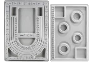 BONGSHAKALAKA Pulseras Collares En Tablero De Abalorios Tablero De Cuentas Para Hacer Joyas Para Hacer Pulseras y Collares Organizador De Joyas Diseño De Bandeja Herramienta Para Manualidades 2 Piezas