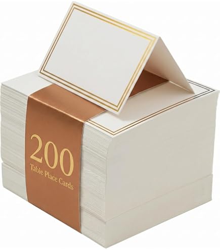 Lot De 25 Panneaux Réservés Dorés A7 - Cartes Table Mariage Et Événements Double Face Feuille D'Or
