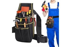 APOMOONS Cintura portautensili da uomo, regolabile organizer per attrezzi, resistente, in Oxford Tasche porta utensili per tuttofare, lavoratori edili ed elettricisti