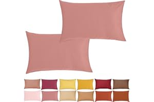 ‎P'TIT BASILE P'tit Basile - Kissenbezug 40x60 cm - 2er Pack Baby Kopkissenbezüge Für Babywiege - Rosenholz - 100% Bio-Baumwolle 57 Fäden/cm² ohne schädliche Substanz - Für Kinder Bett 60x120 70x140 cm