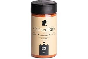 BBQ KING SPICES ARE ALWAYS THE SECRET BBQ KING - Chicken Rub Confezione da 215 Gr, Dry Rub Bbq per Pollame Ideale per Barbecue e Grill, Set Spezie Cucina 100% Made in Italy, Miscela di Spezie per Carni Bianche (Pollo, Tacchino, Anatra)