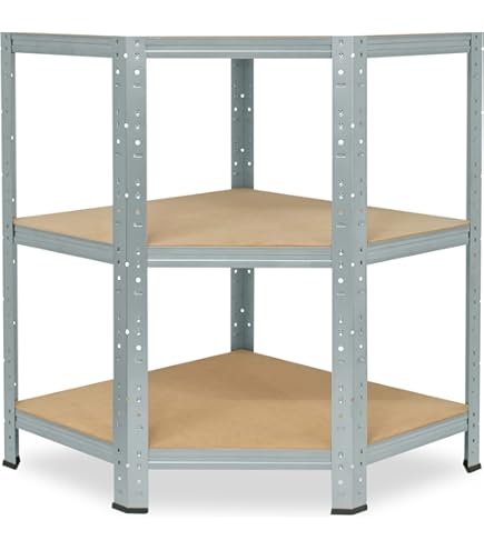 Scaffale Metallico Shelfplaza 90x100x60cm - 3 Ripiani HDF, Portata 175kg, Per Garage E Cantina - Foto 3