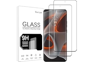 Vuciya Zestaw 2 ochraniaczy na ekran kompatybilny z Motorola Edge 50 Pro / Moto Edge 50 Ultra, szkło pancerne 9H, folia ochronna zapobiegająca zarysowaniom, powstawaniu pęcherzyków powietrza do Moto