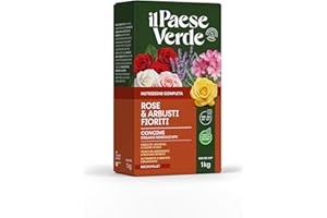 Il Paese Verde Rose E Arbusti Fioriti 1kg - Concime Granulare Per Rose, Fioriture Abbondanti E Profumo Intenso. Per Arbusti Come Glicine, Oleandro, Lavanda, Siepe