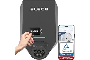 ELECQ wallbox 22kw trifasico con app | 4G OCPP RFID WiFi | Carga solar fotovoltaica,Gestión dinámica de carga | tipo 2 Estación de Carga Coche Electrico doméstica | Compatible 11kw 32A Cargador de VE.