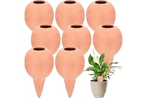 Blulu 8 Cônes d'argile d'Irrigation Boules d'Arrosage en Terre Cuite Dispositifs d'Arrosage Automatiques en Céramique pour Plante d'Intérieur Vacances Plante en Pot Boîte de Balcon Distributeur d'eau