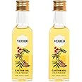 Vediko Organic Cold Pressed Castor Oil for Hair Growth (Pack Of 2-100ML Each) | 100% Natural Wood Pressed | Helps to Promote Hair Growth, Hydrate Skin & Reduce Wrinkles | Rich in Vitamin E, Omega 6 & 9 Fatty Acids | Zero Preservatives