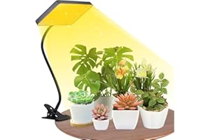 FECiDA Lampada per Piante, Clip On Grow Light LED 200W, luce di coltivazione a UV-IR spettro completo, Interruttore On/Off e funzione Daisy Chain