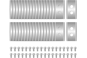 SONGYEA Lames de rechange en titane compatibles avec toutes les tondeuses robotisées Mammotion Luba et YUKA, avec vis, accessoires pour tondeuses de jardin (36 pièces, argent)
