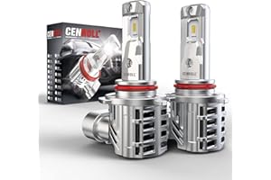 Cenmoll HB3 Led Headlight Bulb, 90W 18000LM 500% Brightness 360 Degree Adjustable Beam Angle 9005 HB3 Headlight Bulb Canbus Error Free 6500K Cool White Mini Size All-in-one Wireless Design, Pack of 2