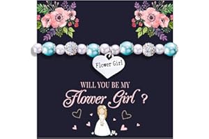 LParkin Blumenmädchen Armband Blumenmädchen Perlenarmband Blumenmädchen Geschenk Schmuck