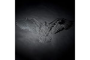 Hansmeier® Wanddeko Metall Adler | 80 x 35 cm | Wasserfest | Wandbild für Außen und Innen | Metalldeko als Wandschmuck | Dekoration im Industrial Stil | Eagle