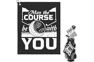 Bomiclss Golf Towel,Microfiber Golf Towel with Carabiner Clip, Novelty Golf Gifts Golf Absorbent Cleaning Towels Personalised Golf Accessories Birthday Gifts Funny Golf Gifts for Men Husband Dad