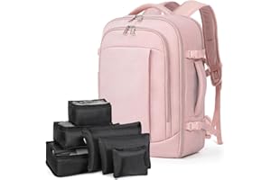 Lekespring Mochila Viaje Cabina Avion 40x20x25 | Mochila Viaje Mujer Hombre - Maletas de Viaje Cabina con 6 Bolsas Organizadoras - Vacaciones Negocios Viajes Escuela