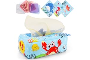 Wodasi Montessori zestaw zabawek dla niemowląt, interaktywne pudełko sensoryczne z kolorami, teksturami, dźwiękami, zabawka dla niemowląt od 6, 7, 8, 9, 10 miesięcy, dla dziewczynek i chłopców