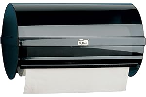 Tork Distributore di rotoli di carta a parete, Nero, W5, rotolo coperto per l'igiene, 209167