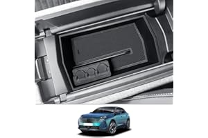 CDEFG Compatible with Peugeot 3008 P64 E-3008 2024 UK Centre Console Armrest Storage Box Armrest Organiser Glove Box Storage Car Tray e-3008 GT Allure Accessories