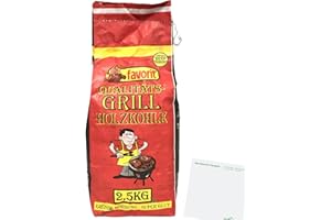 Favorit Barbecue charbon de bois grand grain pour super braises 1 x 2,5 kg + bloc usy
