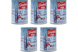 LES TRÉSORS D'ÉRABLE Pack de 5 conserves de sirop d'érable ambré du Québec - Pur à 100% - Canne de 540ml x 5 unités