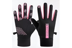MXHBSTP Gants de cyclisme imperméables, course à pied et d'hiver chauds pour homme et femme, randonnée pour sportifs (rugby, football, montagne), rose