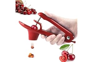 ADLUH Denoyauteur Cerise,Dénoyauteur Cerises,Denoyauteur Olives,Dénoyauteur de Cerises avec Tige en Acier Inoxydable et Support en Silicone de Qualité Alimentaire pour Faire la Cerises Confiture,Cuisine