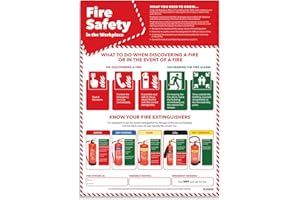 Fire Safety in the Workplace - Health and Safety Posters - A2 (420mm x 594mm) - Laminated - Office and Commercial Wall Charts by Daydream Education.