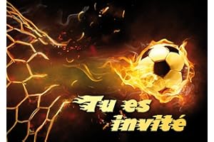 Edition Colibri (10717 FR Lot de 10 Cartes d‘invitation en Français pour un anniversaire d‘enfant ou pour une partie de Football