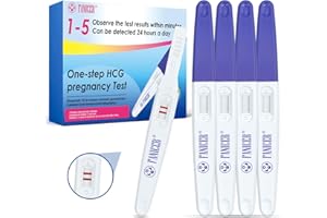 HOME HARBOR 5 PcsTest de Grossesse,Pregnancy Test,Emballés individuellement HCG Test,Détection Précoce Fiable,Détection rapide en 3 minutes,Bleu