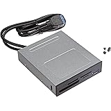 ICY BOX 60771 USB Front Panel with Card Reader Internal Installation in 3.5 Inch Slot (Floppy), USB 3.0, SD, microSD, CF, MS,