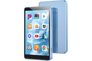AGPTEK 96Go MP4 Bluetooth WiFi, Android 14 Lecteur Musique Spotify 3G RAM Fluide Écran 4'' HD 1080P, Baladeur MP3 avec Haut-Parleur Radio Contrôle Parental Compatible Audible Spotify Deezer-Bleu