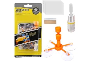 MEIEGOU Windscreen Repair Kit，Glass Repair Kit, Car Windscreen Crack Repair Kit, for Repair Half-Moon Cracks, Cobwebs, Star-Shaped Damage