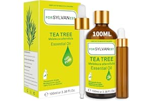 FORSYLVANEST Olejek z drzewa herbacianego 100ML 100% czysty, nierozcieńczony, idealny do pielęgnacji skóry i włosów, aromaterapii, masażu, SPA, kąpieli i wyrobu świec - 3,38 fl.oz olejek eteryczny