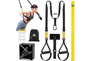 Flintronic Sling Trainer Set, Suspension Trainer System, Suspension Trainer Home Gym Equipment with Adjustable Door Anchor, Professional Gym Fitness Training Straps for Indoor & Outdoor