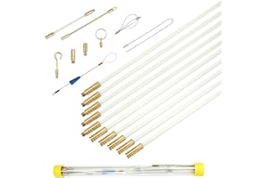 OBLUESKY Fiskband-kabelstänger, fiskstick-tråd, löpande fiskband-kit, 43 cm x 10, anslutbar kabeldragare, dra de elektriska t