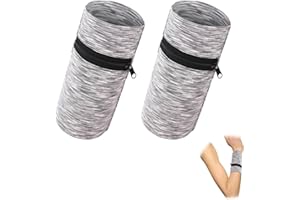 RANYAKE Handgelenk Tasche 2 Stück Sport Laufen Yoga springen Seil, Armtasche mit Reißverschluss Handgelenk-Geldbörse