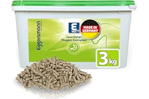 EGGERSMANN MEIN PFERDEFUTTER Eggersmann My Horse Feed E-VET mucOstat 3 kg - aliment complémentaire - idéal pour les troubles digestifs, les problèmes d'estomac et d'intestins - aliment pour chevaux avec de topinambour prébiotique