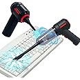 DIYARTS 3-in-1 Computer Vacuum Cleaner, Electronics Compressed Air Duster Blower, Portable Handheld Vacuum Cleaner, Rechargeable, Cordless Mini Keyboard Cleaner Kit for PC Computer Desk Car