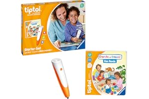 Ravensburger - tiptoi® - Starter Set - Lecteur + Livre Cherche et Trouve 'Mon Monde' - Jeu éducatif électronique, sans écran - Dès 2 Ans - Version française - 00174