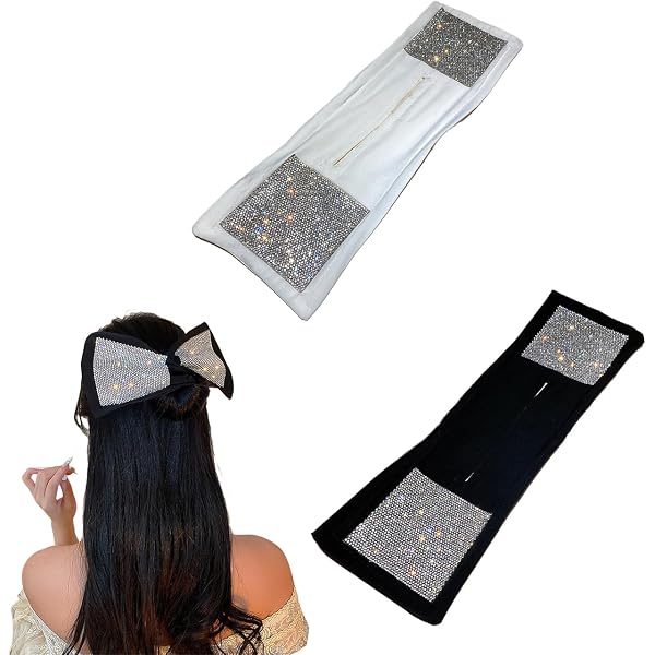 2er Set Französische Haarnadeln Mit Schleifen-Design - Gold & Schwarz, U-förmig Für Elegante Frisuren
