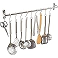 Alicemall Multipurpose Wall Mounted Kitchen Utensils Sliding Hooks (60cm)