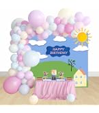 Peppa Pig Folienballon Für Kindergeburtstag | 25x77 Cm | Für Luft & Helium | Wiederverwendbare Party-Deko