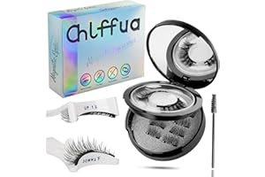 CHLFFUA Faux Cils Magnetique Naturel Cils Magnetique avec Applicateur Faux Cils Aimantés 3D Sans Colle Magnetic Lashes Kit wthiout Eyeliner Faux Cils Magnétique Réutilisables Pour Gift, Date, Party