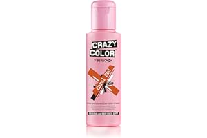 Crazy Color Tinte semipermanente para el cabello rojo coral vibrante. Fórmula vegana nutritiva de cobre altamente pigmentado y acondicionador de cobre, sin lejía ni amoníaco, 100 ml