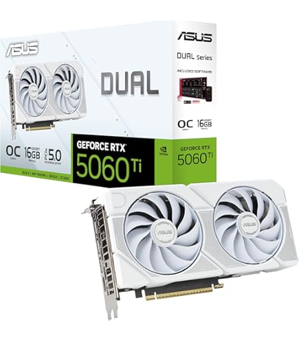 Inno3D GeForce RTX 5060 Ti Twin X2 OC Videokarte, Weiß, 16 GB