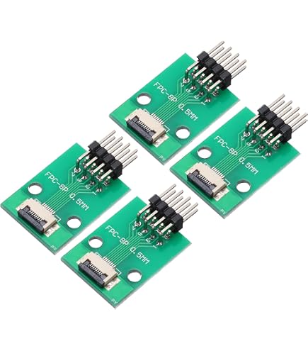 QUARKZMAN 4 Pezzi Connettore FFC/FPC 12 Pin 0.5mm Con Adattatore PCB A Doppia Fila 2.54mm – Per TV, Fotocamere E Computer