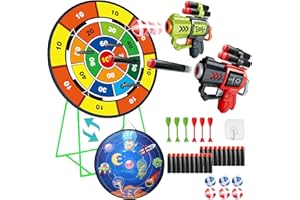 NAFONRU Dartscheibe Wurfspiel Gartenspielzeug für Kinder ab 3 4 5 6+, 29 Zoll Dartscheibe Stehend & Hängend Outdoor Spiele Spielzeug Kinder Draußen Garden Shooting Games