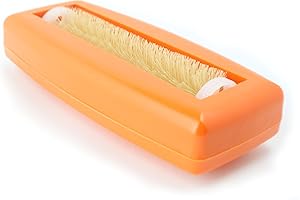 CRUMPY Aspirabriciole non elettrico a rullo spazzola per tappeti tovaglie spazzola briciole Spazzino auto caravan (Arancione)