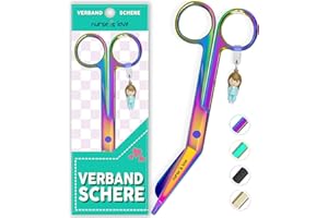 Nurse is Love Verbandsschere Pflege, Verbandschere Krankenschwester Schere aus Edelstahl scharf, abgerundete Spitze | für rettungsschere | Trauma schere mit bunt Designs | krankenschwester